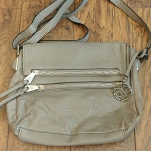 Jessica Simpson foldover cross body gray purse
